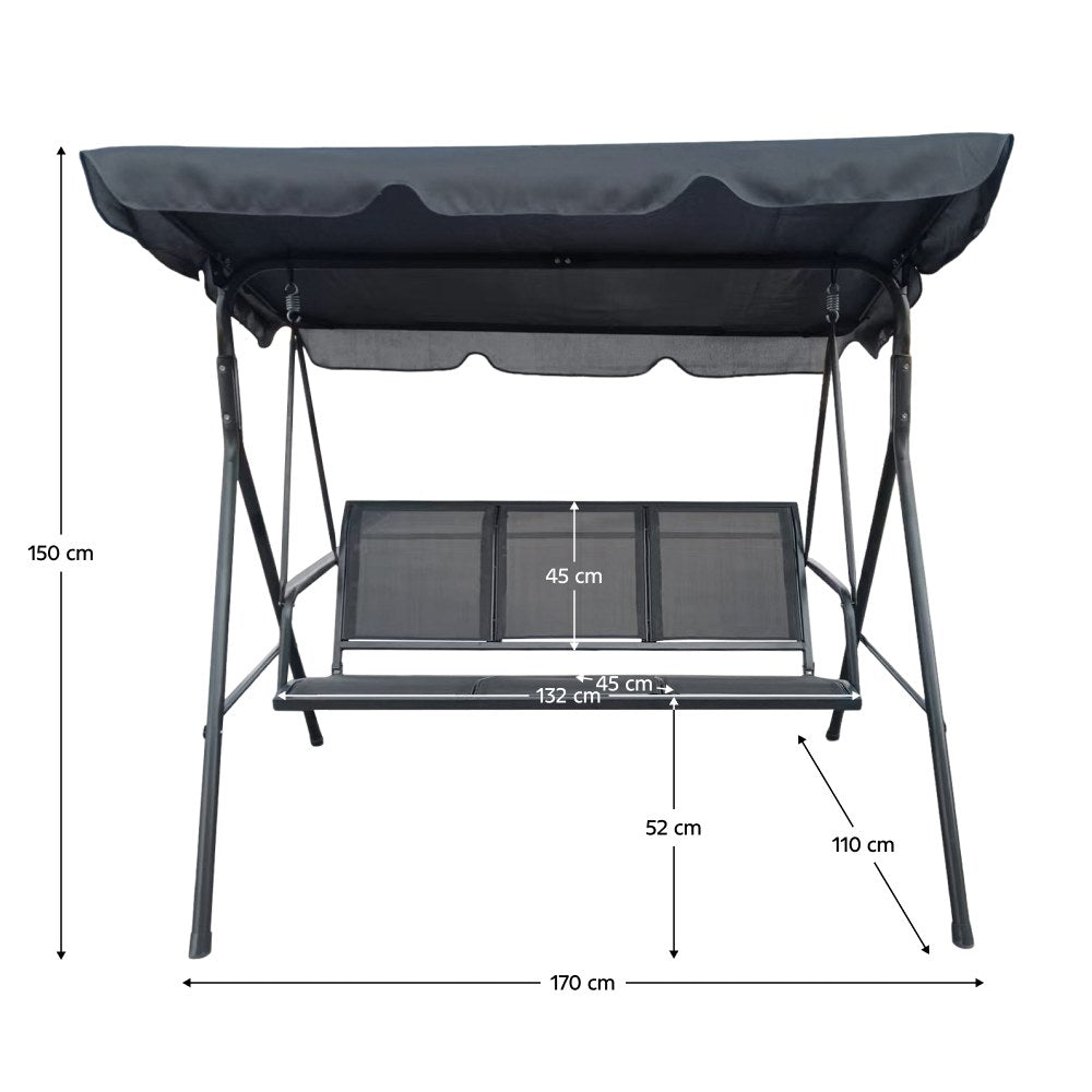 Balansoar grădină Zera – schiță cu dimensiuni