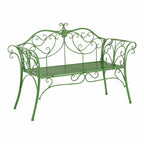 Bancă grădină Etelia, verde, vedere din față