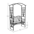 Bancă grădină Haifa – schiță cu dimensiuni