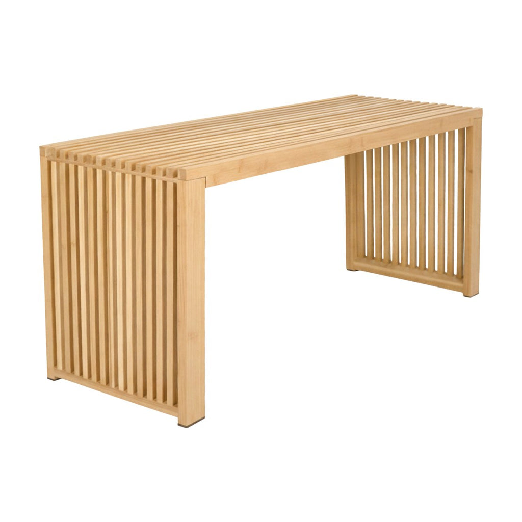 Bancă hol Mendi, maro, vedere din față