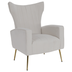 Fotoliu relaxant BARET, tesatura Velvet bej