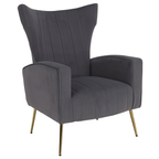 Fotoliu de relaxare BARET, tesatura Velvet gri