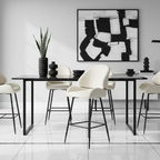 Scaun de bar SANAKO, alb / negru