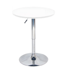 Masa de bar cu inaltime reglabila BRANY 2 NEW, alb, diametru 60 cm