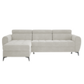 Set canapele de colt BARTY ROH, crem, pe stanga