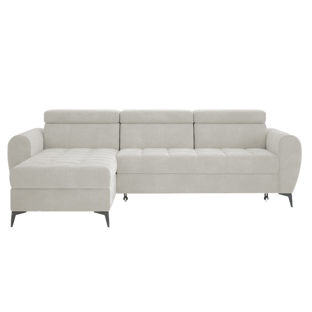 Set canapele de colt BARTY ROH, crem, pe stanga