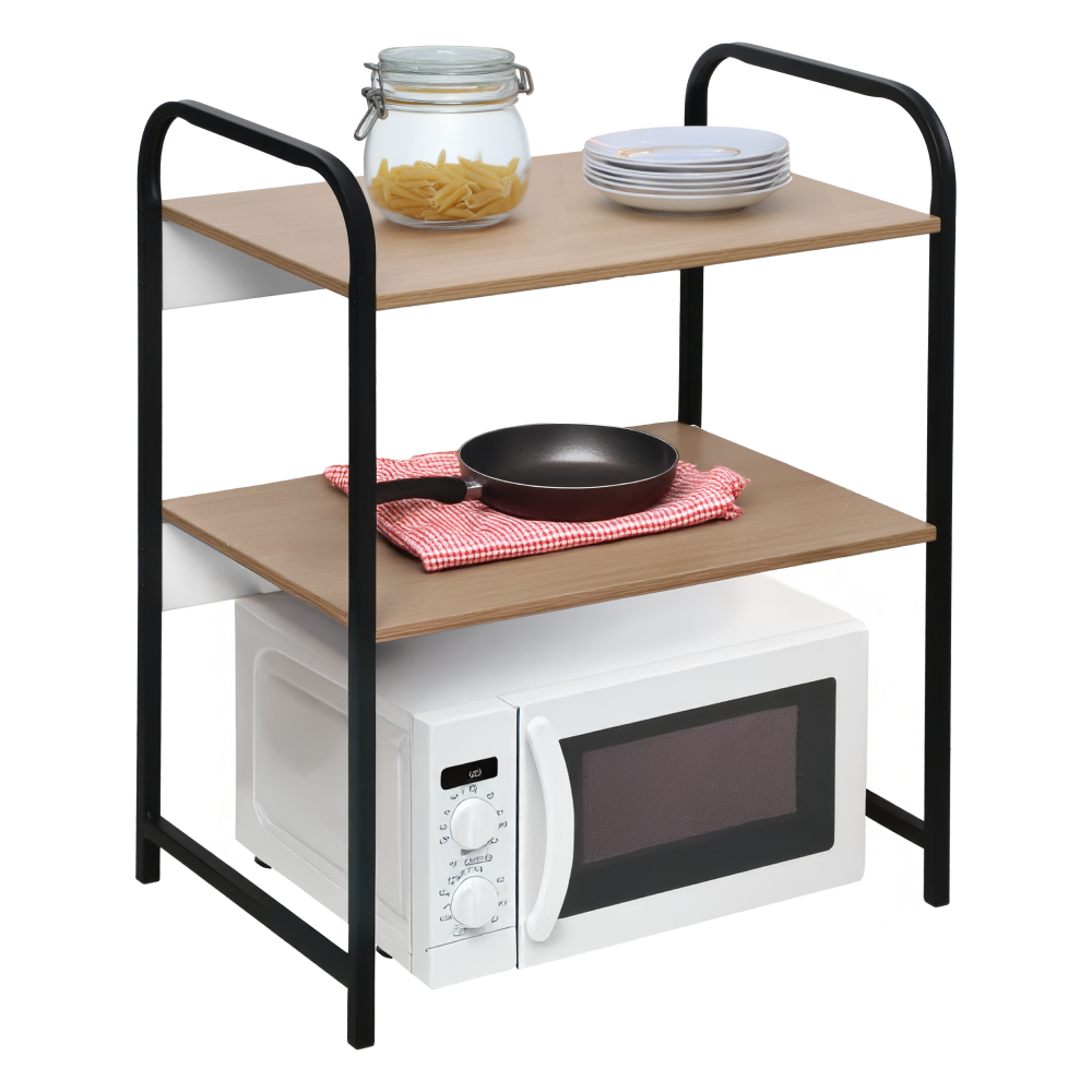 Etajera BAYAN, negru / maro