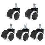 Roata KOLIESKO TYP 2, set de 5 buc., negru/alb