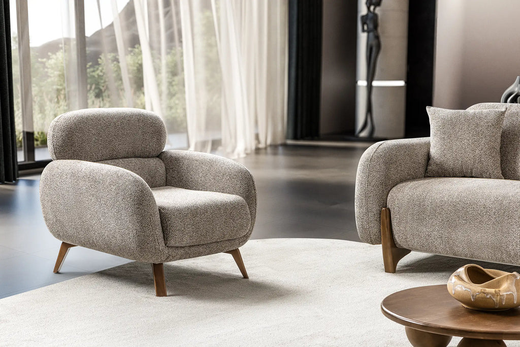 Fotoliu modern Boucle Belize – Maxinova (imaginea 2)