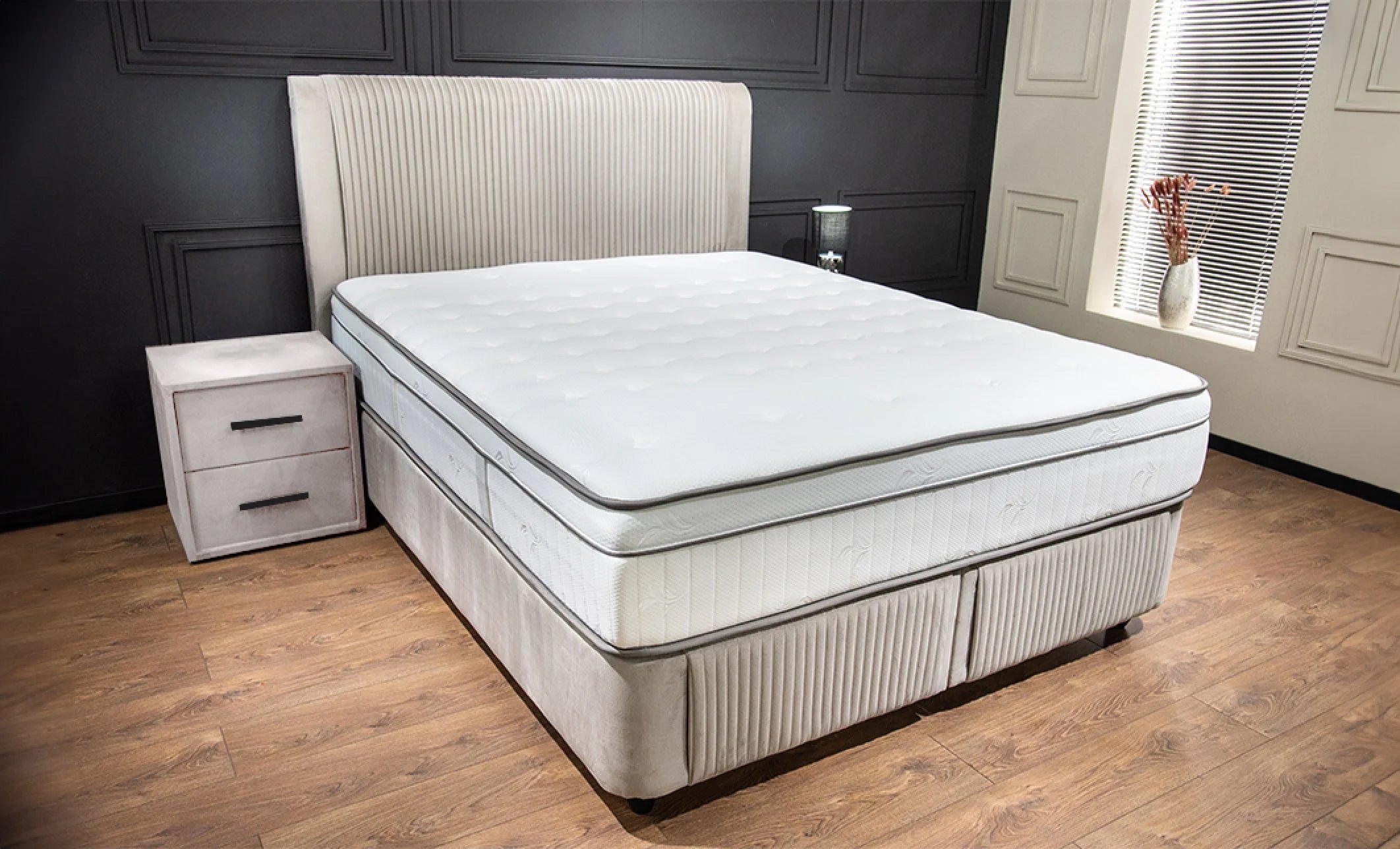 Set pat tapitat Saltea Bella Beige, vedere 4