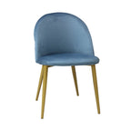 Scaun tapitat picioare metalice Belisa, vedere 4