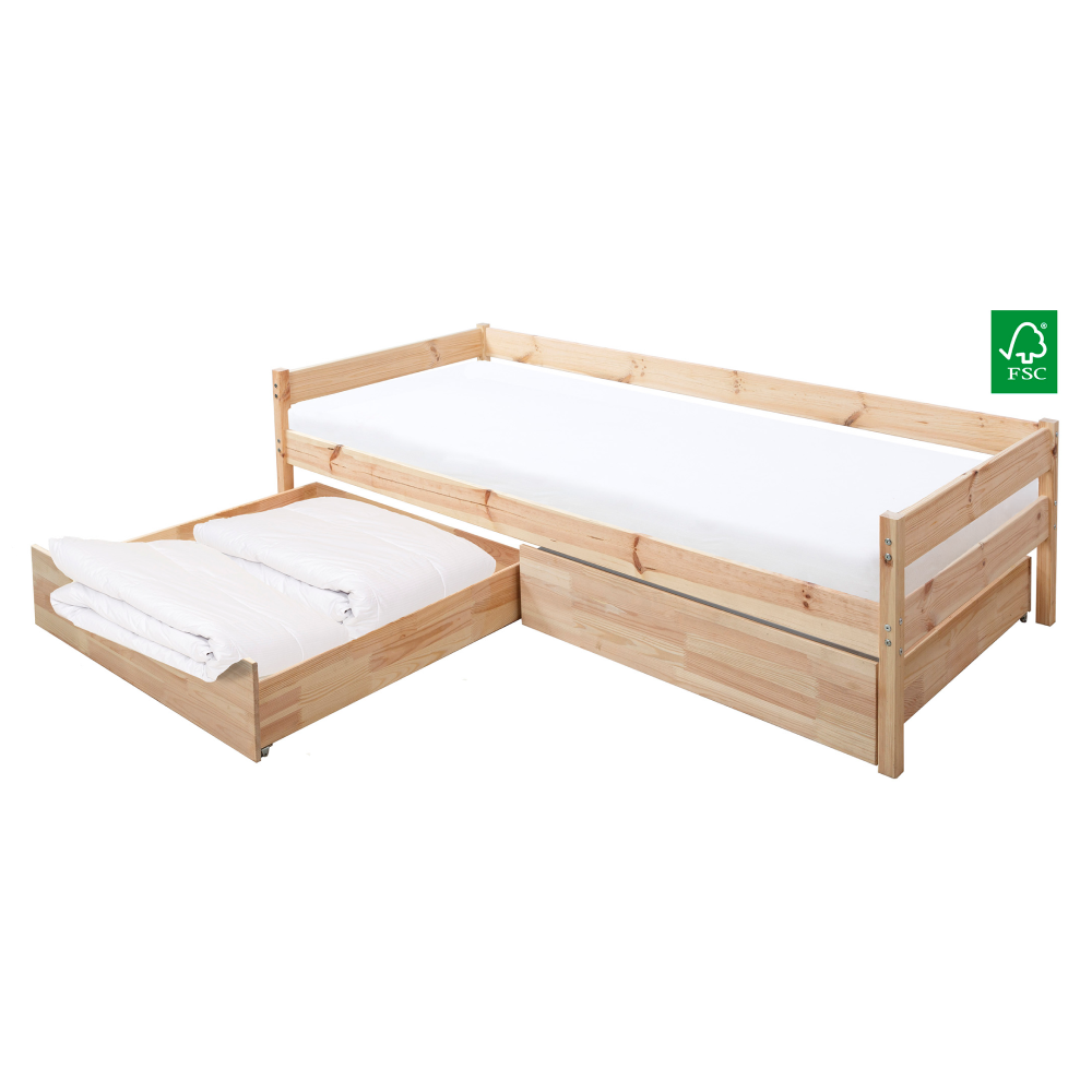 Spatiu de depozitare sub pat BENY, natural