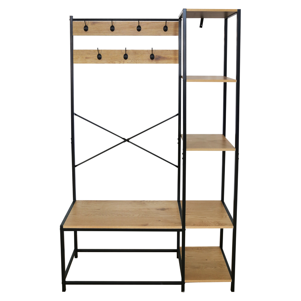 Cuier BERDY, negru / stejar