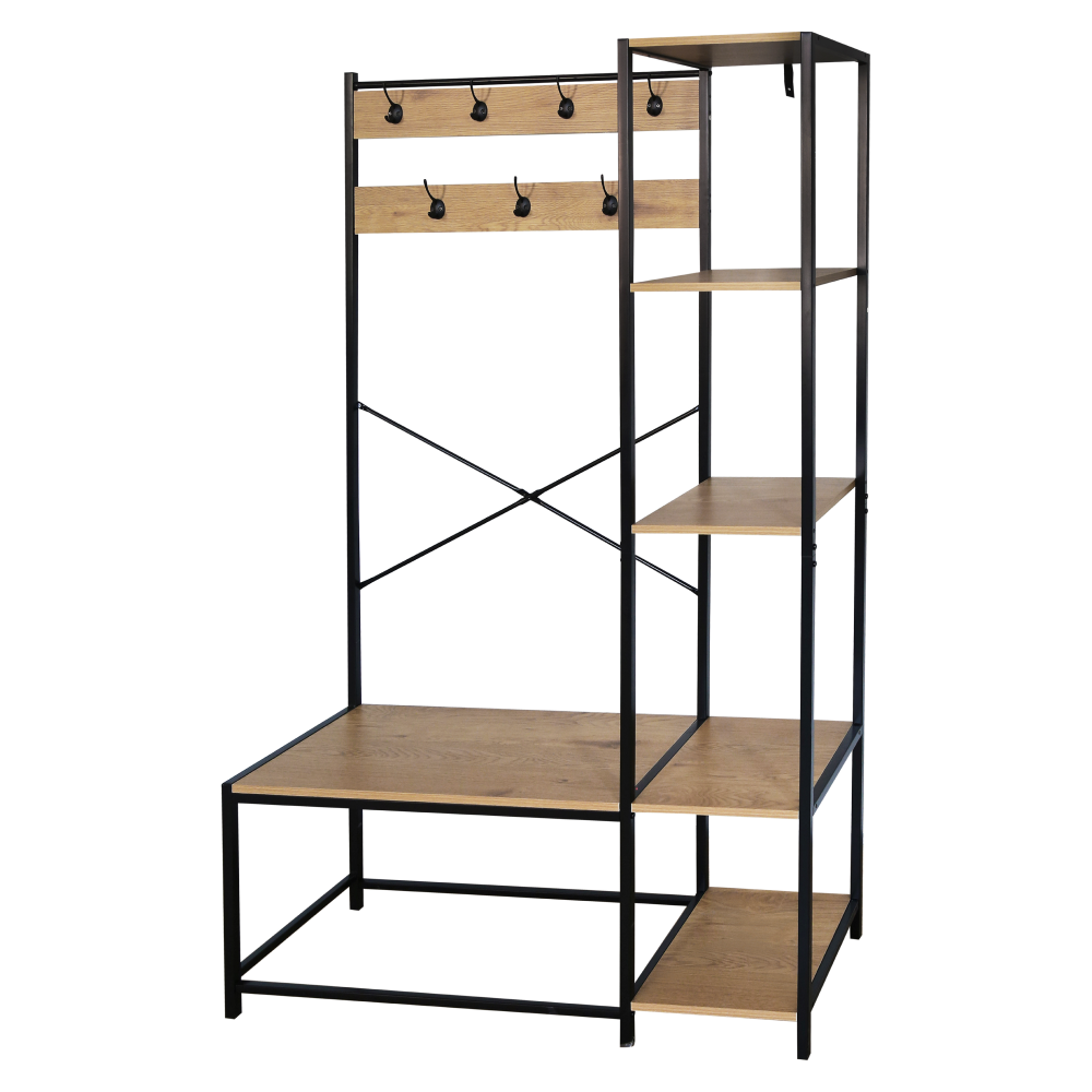 Cuier BERDY, negru / stejar
