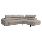 Set de canapea de colt, bej Taupe, pe dreapta, BERON ROH