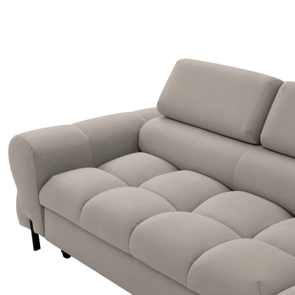Set de canapea de colt, bej Taupe, pe dreapta, BERON ROH