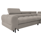 Set de canapea de colt, bej Taupe, pe dreapta, BERON ROH