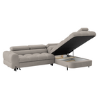 Set de canapea de colt, bej Taupe, pe dreapta, BERON ROH