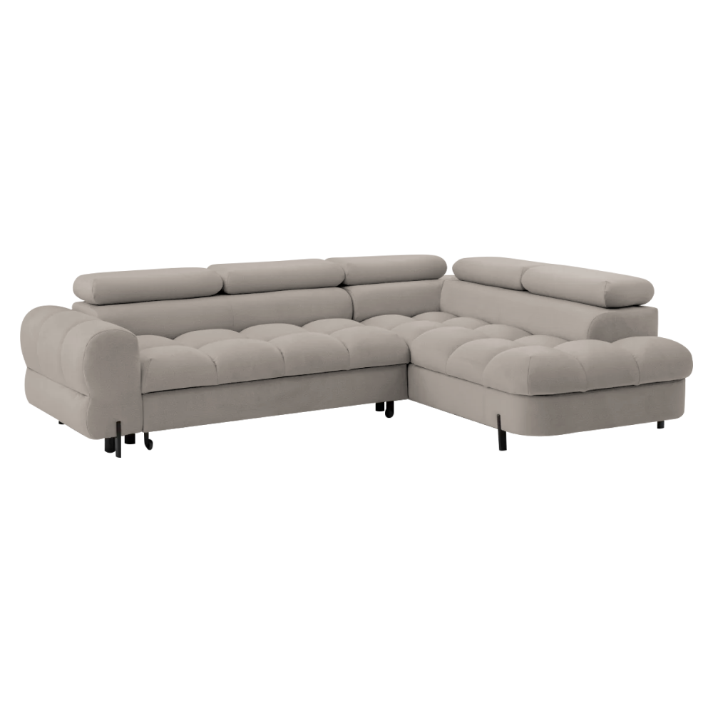 Set de canapea de colt BERON ROH, bej Taupe, pe dreapta