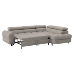 Set de canapea de colt, bej Taupe, pe dreapta, BERON ROH