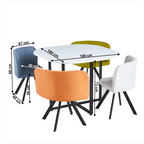 Set dining BEVIS, alb