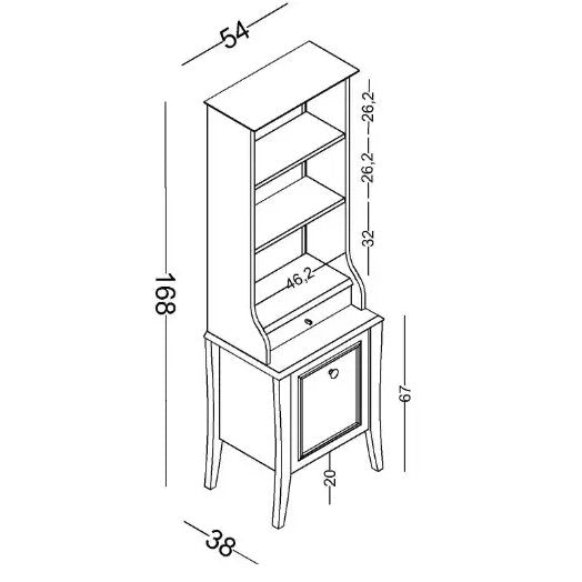 Bibliotecă Ruby – schiță cu dimensiuni