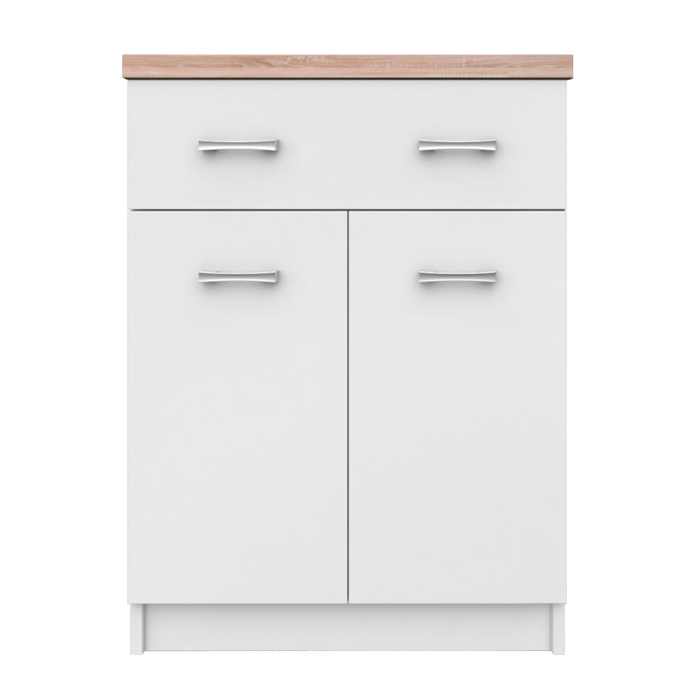 Comoda 2D1S/60 TOPTY TIP 41, alba/stejar Sonoma