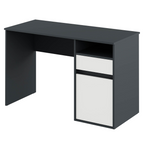 Birou PC BILI, grafit / alb