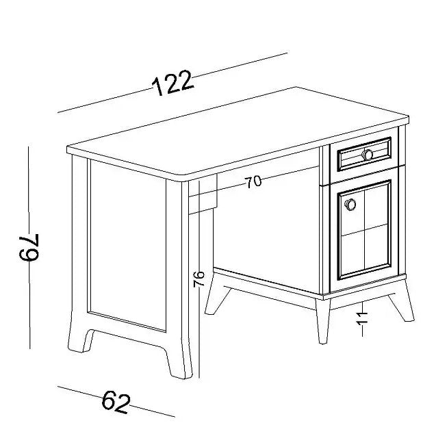 Birou copii Alegra – schiță cu dimensiuni