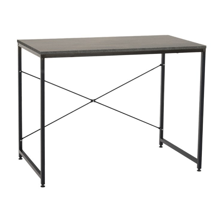 Birou Mellora, negru și gri, vedere din față