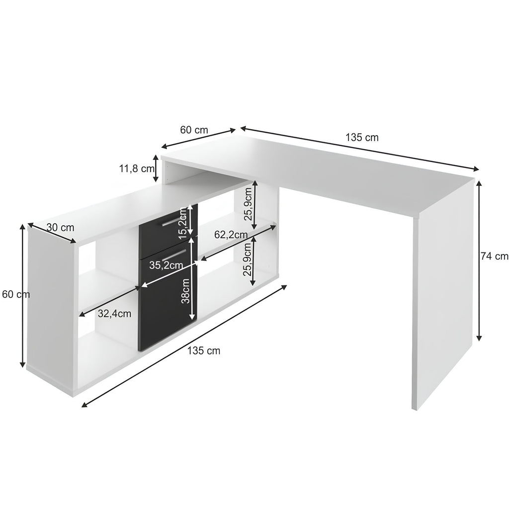 Birou Noe – schiță cu dimensiuni