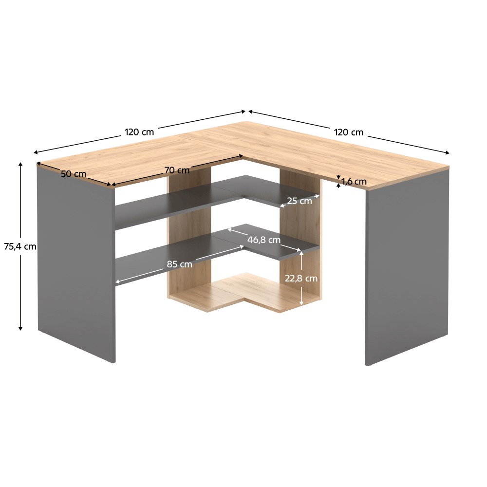 Birou Tamari – schiță cu dimensiuni