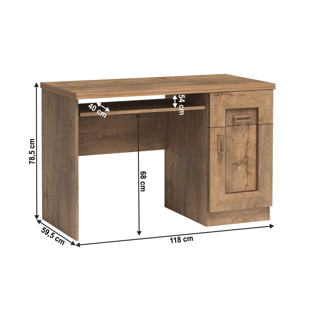 Birou Tedy – schiță cu dimensiuni