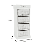 Comoda BLANCO, alb