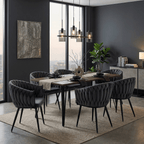 Masa dining FRIADO, stejar / negru