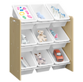 Organizator/raft pentru jucarii BOIS, natural/alb