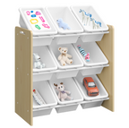 Organizator/raft pentru jucarii BOIS, natural/alb