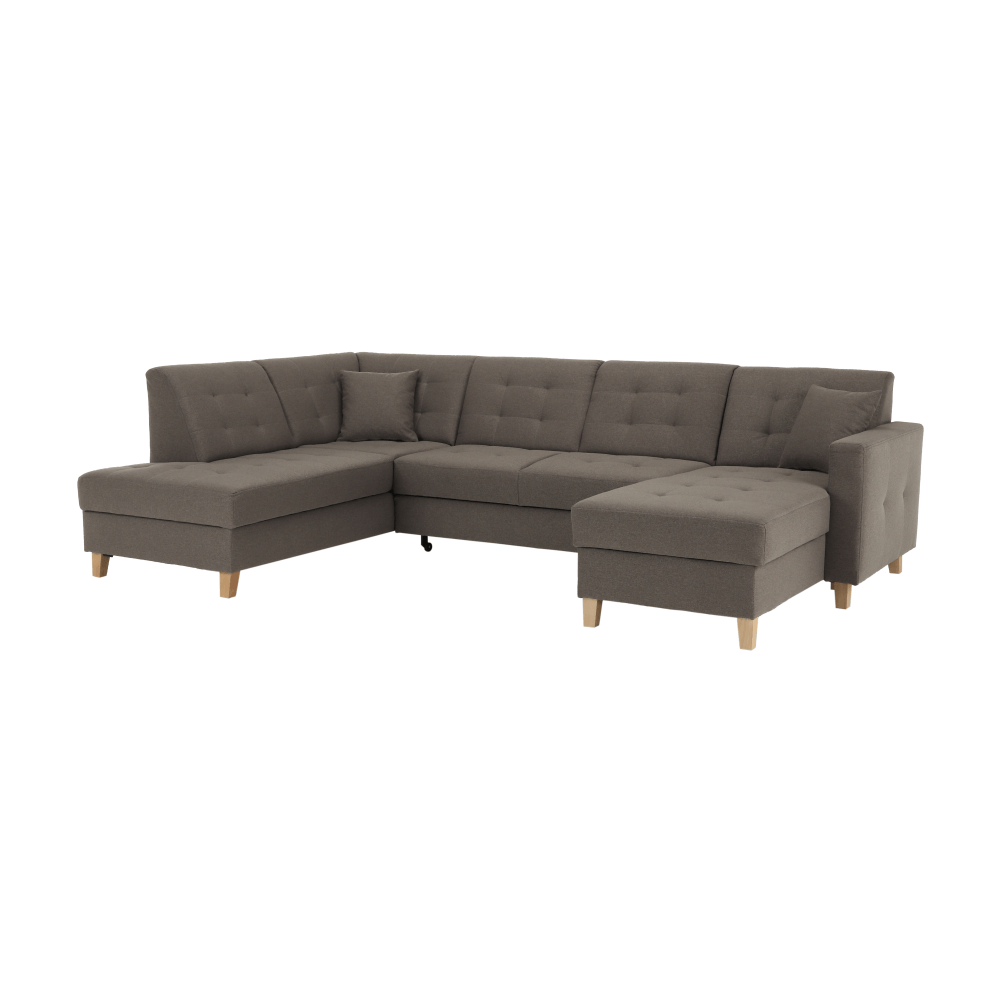 Coltar BRIDGET, gri maroniu Taupe, model dreapta