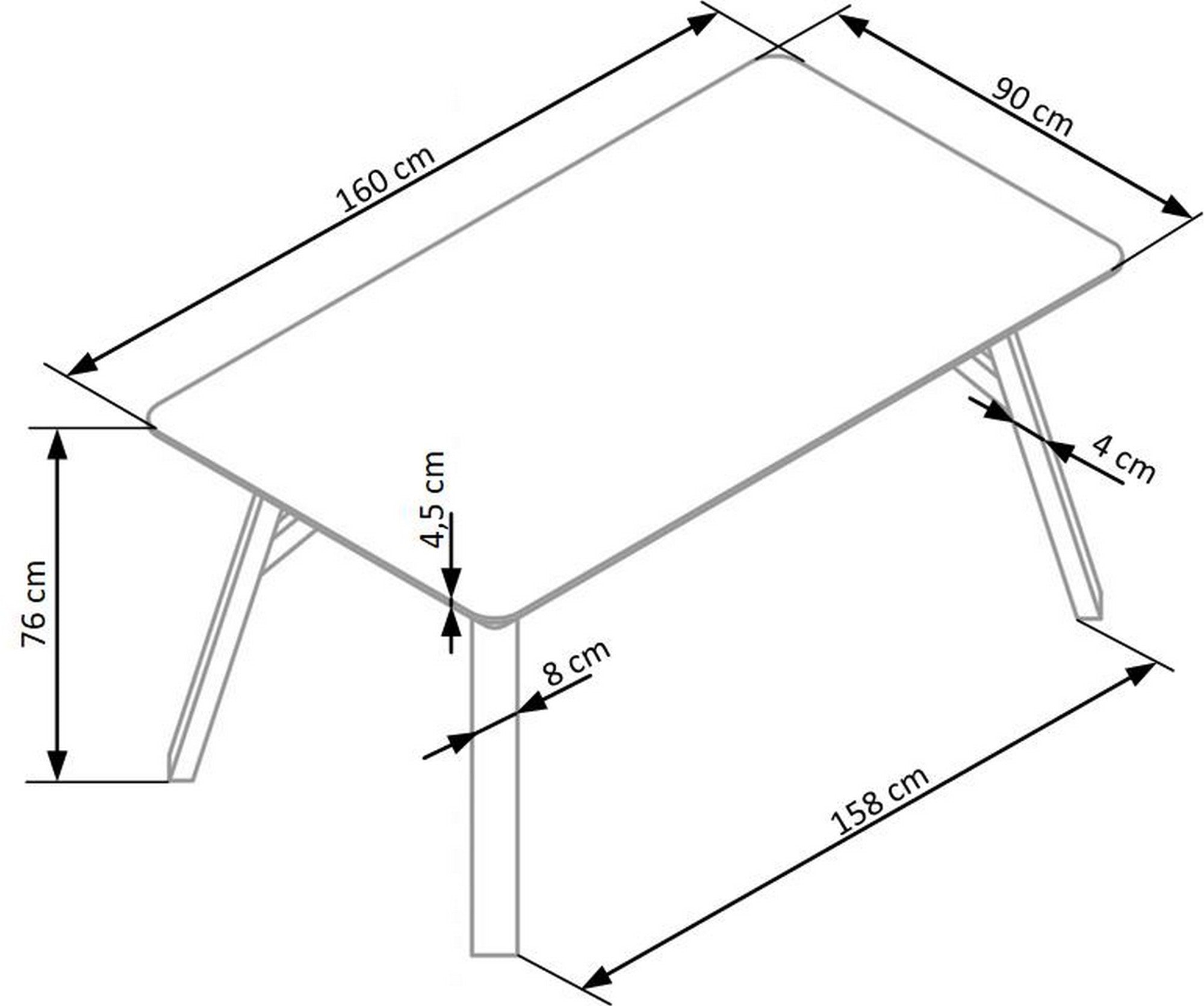 Masa extensibila HALIFAX, vedere 8