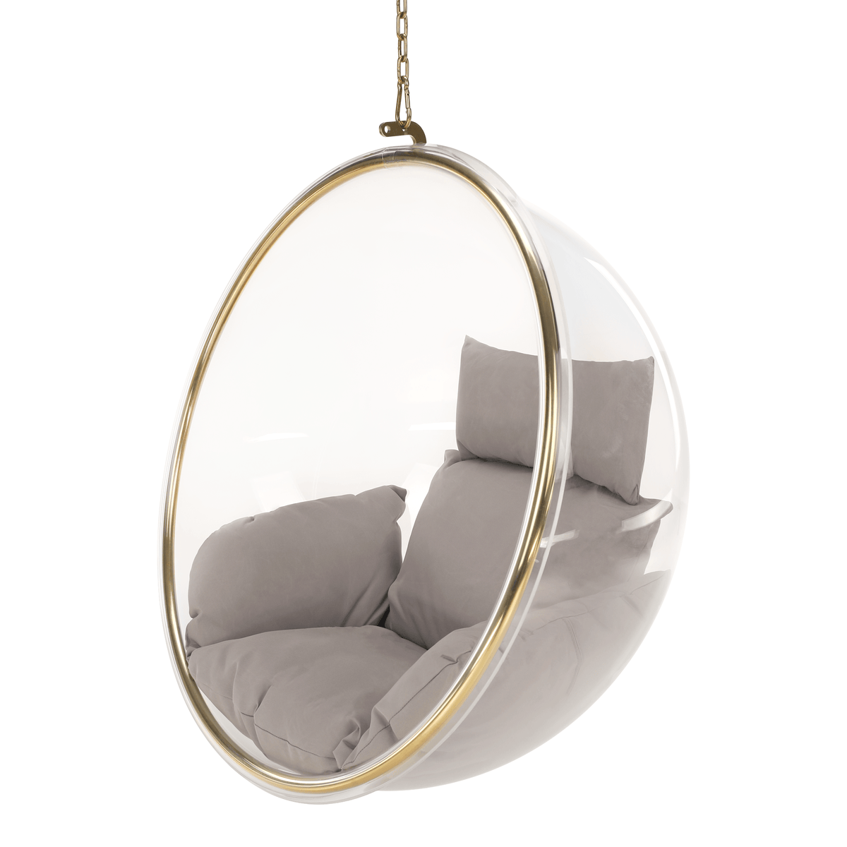 Fotoliu leagan BUBBLE, auriu / gri
