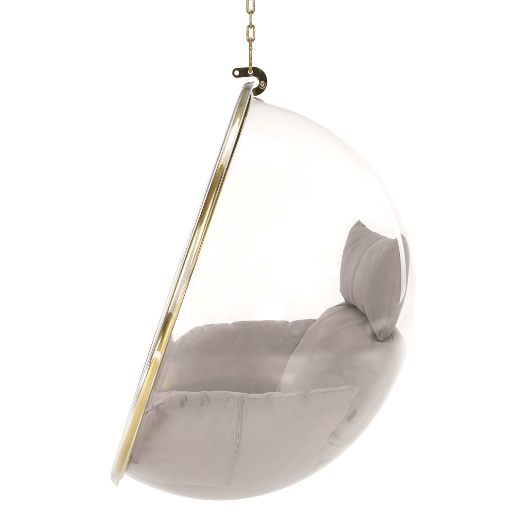 Fotoliu leagan BUBBLE, auriu / gri