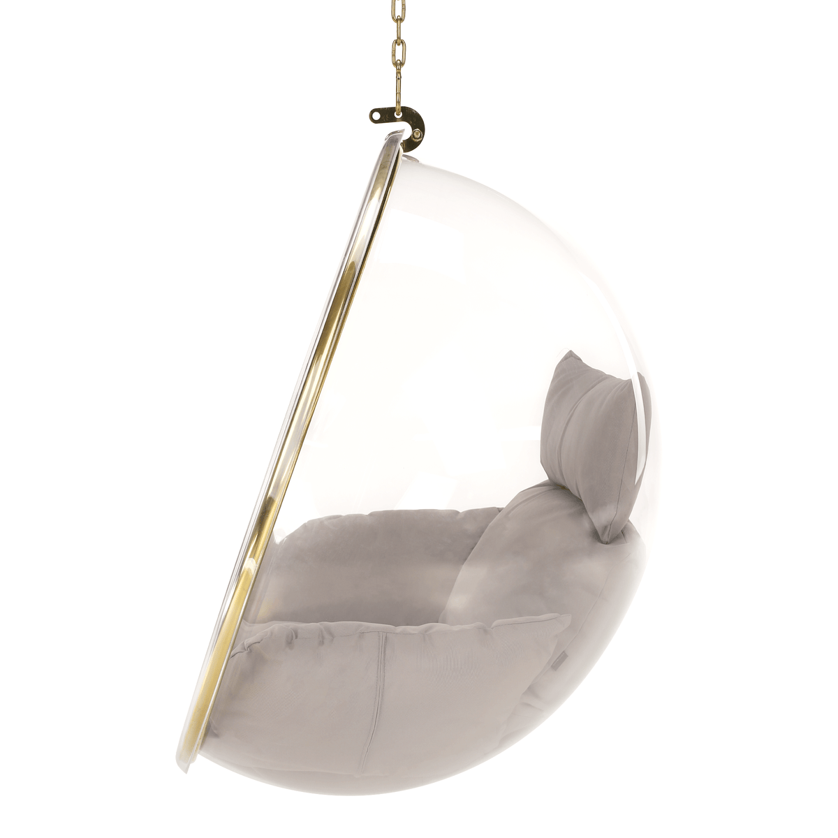 Fotoliu leagan BUBBLE, auriu / gri