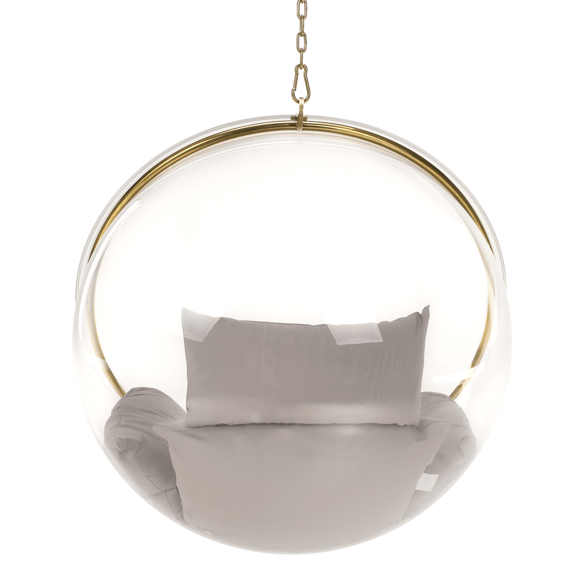 Fotoliu leagan BUBBLE, auriu / gri