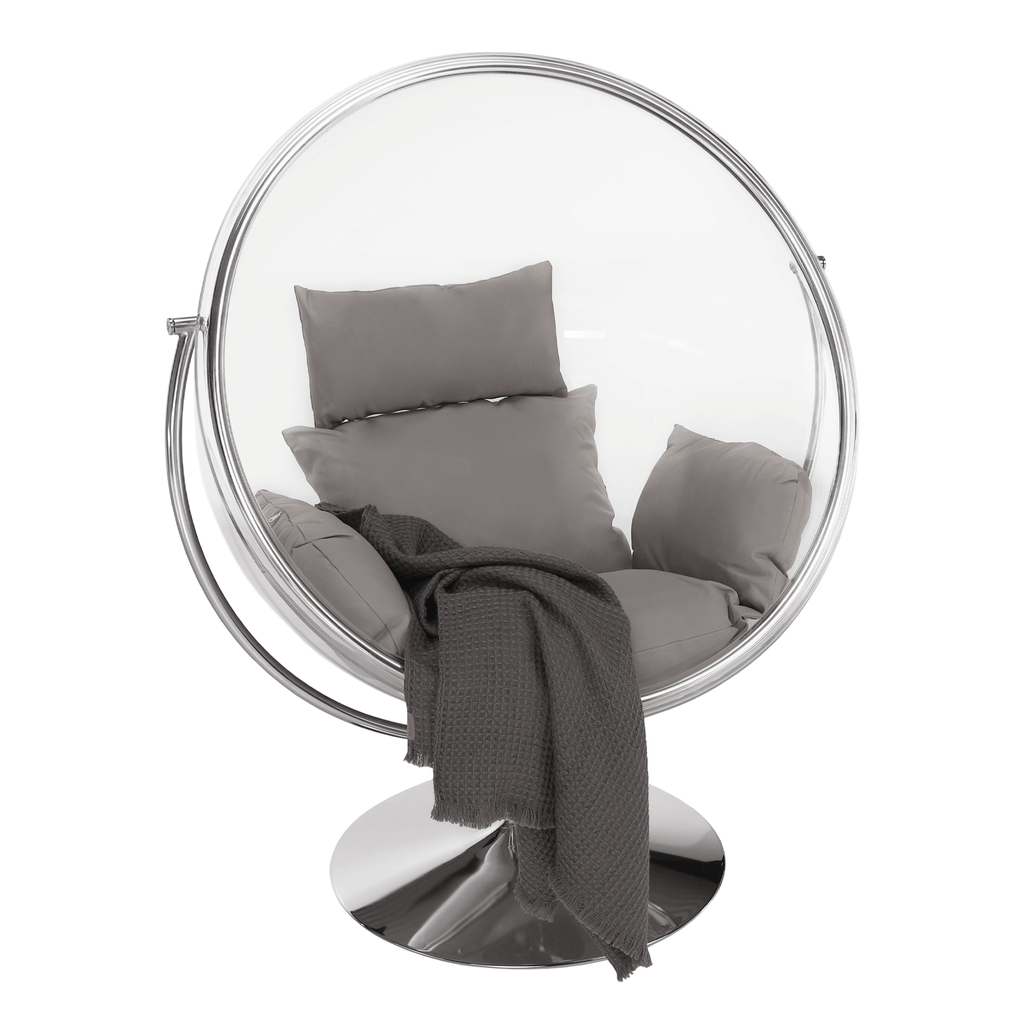 Fotoliu leagan BUBBLE, argintiu / gri