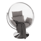 Fotoliu leagan BUBBLE, argintiu / gri