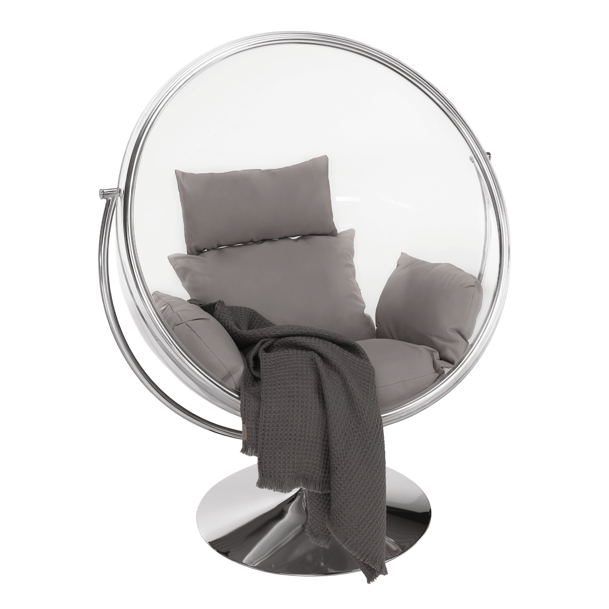 Fotoliu leagan BUBBLE, argintiu / gri