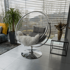 Fotoliu leagan BUBBLE, argintiu / gri