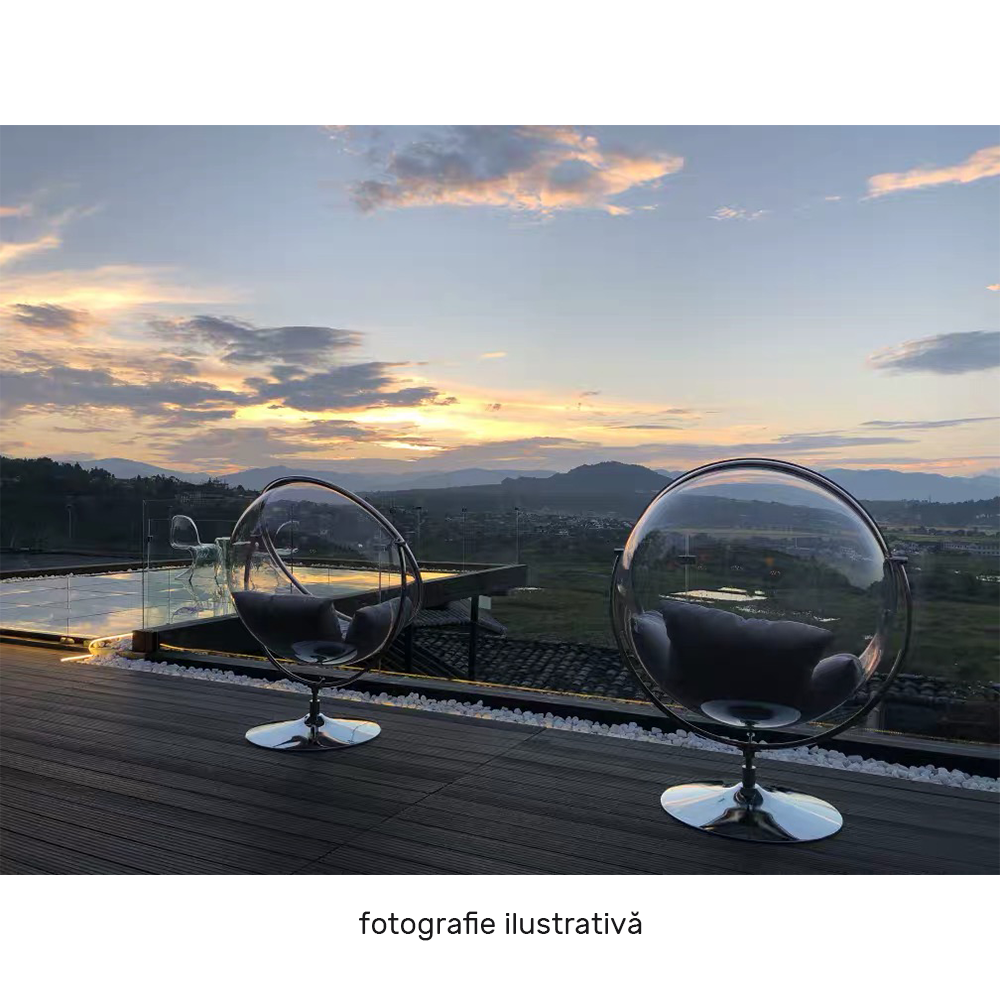 Fotoliu leagan BUBBLE, argintiu / gri