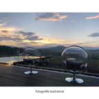 Fotoliu leagan BUBBLE, argintiu / gri