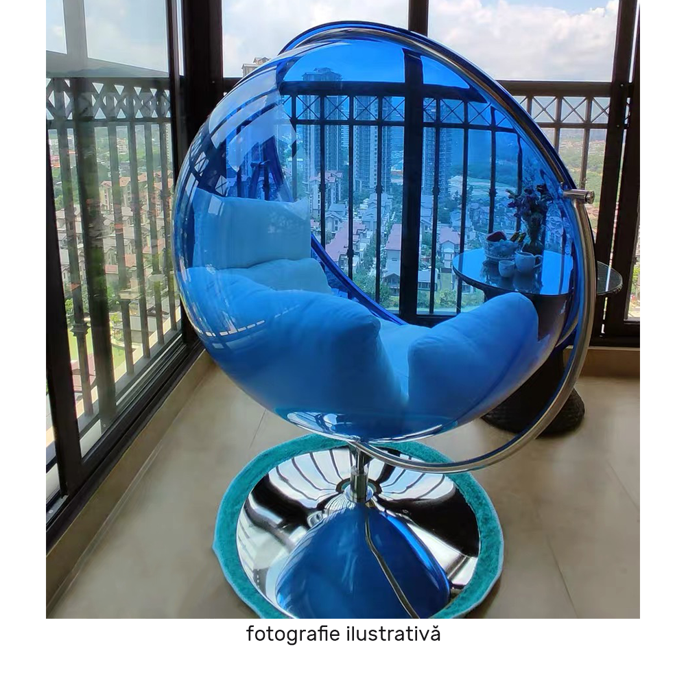 Fotoliu leagan BUBBLE, argintiu / gri